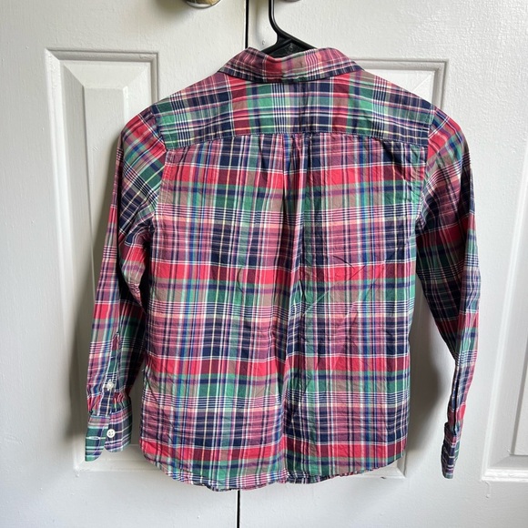 Polo Ralph Lauren Kids Red, Green, and Blue Plaid Shirt - Picture 2 of 9
